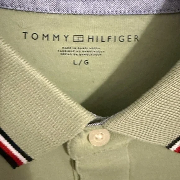 Tommy Hilfiger Men's Light Green Polo Shirt - Picture 2 of 6